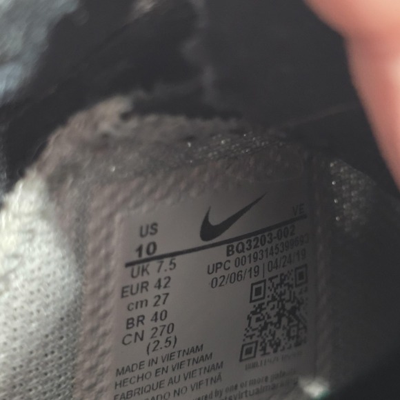 Nike Zoom Gravity Shoes‎ Womens Size 10 Black Gray Running Sneakers BQ3203-002 - Picture 14 of 15